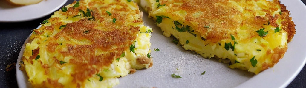 Tortilla de patatas cocinada en freidora de aire